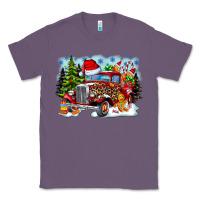 Lavender Christmas truck Classic Tee - CowhideDigitalArt