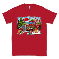Red Christmas truck Classic Tee - CowhideDigitalArt