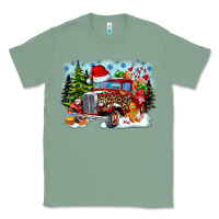 Sage Christmas truck Classic Tee - CowhideDigitalArt