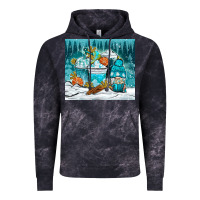 Cloud Black winter coffee cups with gnome Vintage Hoodie - NancyCooperArtShop