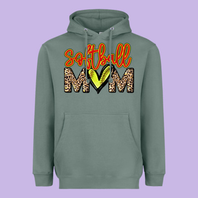 Softball Mom Heavyweight Hoodie Designed By Howdyjamesfarm