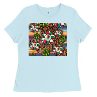 Baby Blue sunflower mexican flag tumbler Ladies Tee - JahusDesignShop