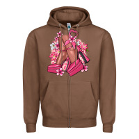 Chestnut Cancer high heels Cancer Awareness Zipper Hoodie - HowdyJamesFarm