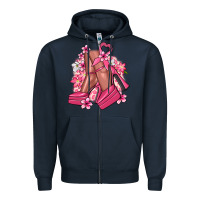 Navy Cancer high heels Cancer Awareness Zipper Hoodie - HowdyJamesFarm
