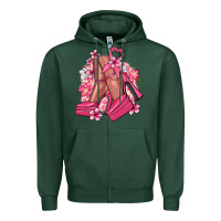 Sports Green Cancer high heels Cancer Awareness Zipper Hoodie - HowdyJamesFarm