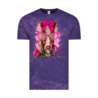 Cloud Purple valentines day horse with sunglasses Vintage Tee - NancyCooperArtShop