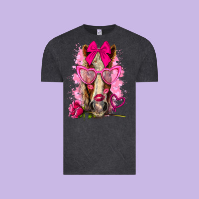 Valentines Day Horse With Sunglasses Vintage Tee Designed By Nancycooperartshop