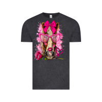 Vintage Black valentines day horse with sunglasses Vintage Tee - NancyCooperArtShop