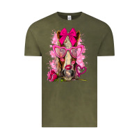 Vintage Olive valentines day horse with sunglasses Vintage Tee - NancyCooperArtShop