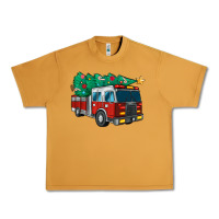 Peanut Butter christmas fire truck Urban Heavy Tee - MaliasSmallBusiness