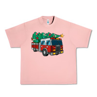 Salmon christmas fire truck Urban Heavy Tee - MaliasSmallBusiness