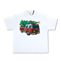White christmas fire truck Urban Heavy Tee - MaliasSmallBusiness