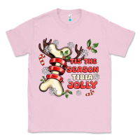 Bubblegum Pink tis the season tıbıa jolly Classic Tee - MaliasSmallBusiness