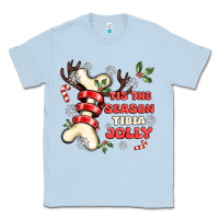Dusty Blue tis the season tıbıa jolly Classic Tee - MaliasSmallBusiness