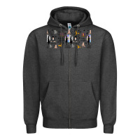 Charcoal Heather gothic girl and colorful girl Zipper Hoodie - TumblerDesignByShophia