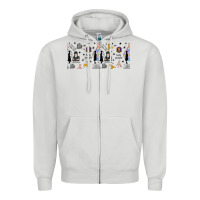 Dove Grey gothic girl and colorful girl Zipper Hoodie - TumblerDesignByShophia