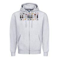 Heather Grey gothic girl and colorful girl Zipper Hoodie - TumblerDesignByShophia