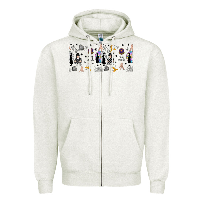 Gothic Girl And Colorful Girl Zipper Hoodie by TumblerDesignByShophia | Teevron