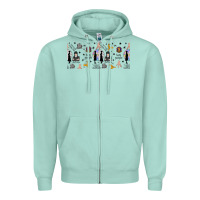 Seafoam gothic girl and colorful girl Zipper Hoodie - TumblerDesignByShophia