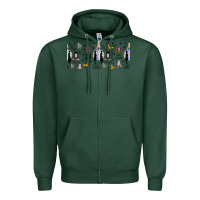 Sports Green gothic girl and colorful girl Zipper Hoodie - TumblerDesignByShophia