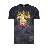Cloud Black cattle queen Vintage Tee - NancyCooperArtShop