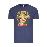 Vintage Denim cattle queen Vintage Tee - NancyCooperArtShop