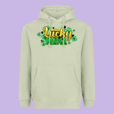 Lucky Mama Mother's Day Heavyweight Hoodie Designed By Howdyjamesfarm