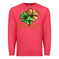 Cardinal Feeling lucky with clover Premium Sweatshirt - HowdyJamesFarm