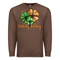 Chestnut Feeling lucky with clover Premium Sweatshirt - HowdyJamesFarm