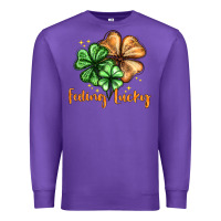 Purple Feeling lucky with clover Premium Sweatshirt - HowdyJamesFarm