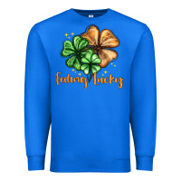 True Royal Feeling lucky with clover Premium Sweatshirt - HowdyJamesFarm