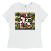 White sunflower mexican flag tumbler Ladies Tee - JahusDesignShop
