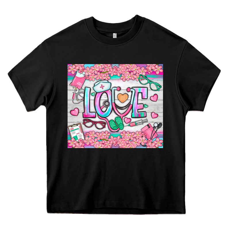 Watercolor Love Nurse Tumbler Heavy Core Tee by BundleAndBundleShop | Teevron