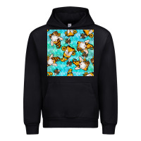 Black honey bee gnomes seamless pattern Urban Hoodie - BundleAndBundleShop