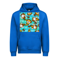 Cobalt honey bee gnomes seamless pattern Urban Hoodie - BundleAndBundleShop