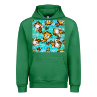 Emerald honey bee gnomes seamless pattern Urban Hoodie - BundleAndBundleShop