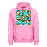 Fuchsia Pink honey bee gnomes seamless pattern Urban Hoodie - BundleAndBundleShop