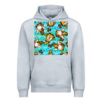 Heather Grey honey bee gnomes seamless pattern Urban Hoodie - BundleAndBundleShop