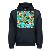 Navy honey bee gnomes seamless pattern Urban Hoodie - BundleAndBundleShop