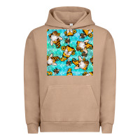 Pigment Burro honey bee gnomes seamless pattern Urban Hoodie - BundleAndBundleShop