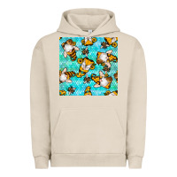 Pigment French Oak honey bee gnomes seamless pattern Urban Hoodie - BundleAndBundleShop