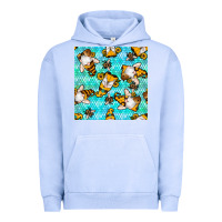 Pigment Grape Ice honey bee gnomes seamless pattern Urban Hoodie - BundleAndBundleShop