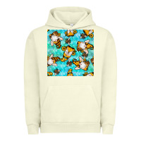 Pigment Pistachio honey bee gnomes seamless pattern Urban Hoodie - BundleAndBundleShop