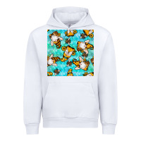 White honey bee gnomes seamless pattern Urban Hoodie - BundleAndBundleShop