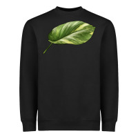 Black Golden Pothos Leaf Heavyweight Sweatshirt - LillyAllenDesigns