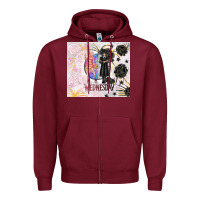Burgundy gothic girl and colorful girl best friends with ro Zipper Hoodie - TumblerDesignByShophia