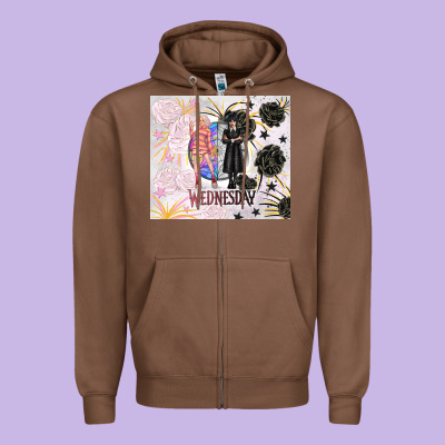 Gothic Girl And Colorful Girl Best Friends With Ro Zipper Hoodie Designed By Tumblerdesignbyshophia