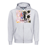 Heather Grey gothic girl and colorful girl best friends with ro Zipper Hoodie - TumblerDesignByShophia