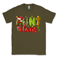 Army Green aunt claus Classic Tee - MaliasSmallBusiness