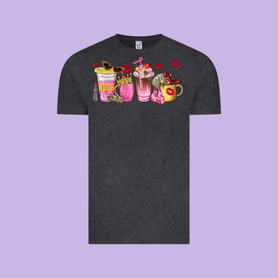 Boss Lady Coffee Cups Vintage Tee Designed By Nancycooperartshop